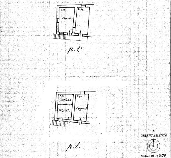 Portion of a house Via Paesana, 25, Barge - floor plans 1