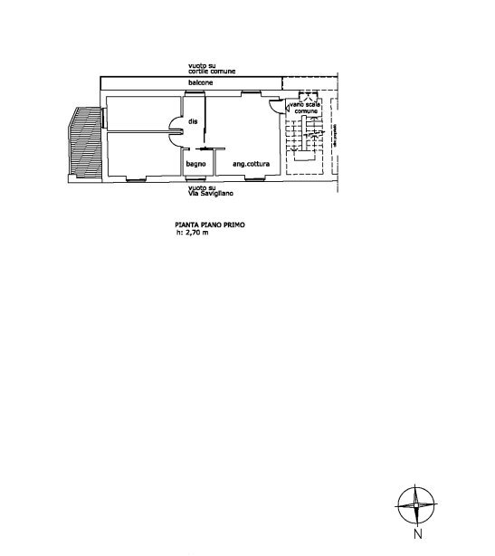 Trilocale Via Savigliano, 16, Saluzzo - planimetria 1