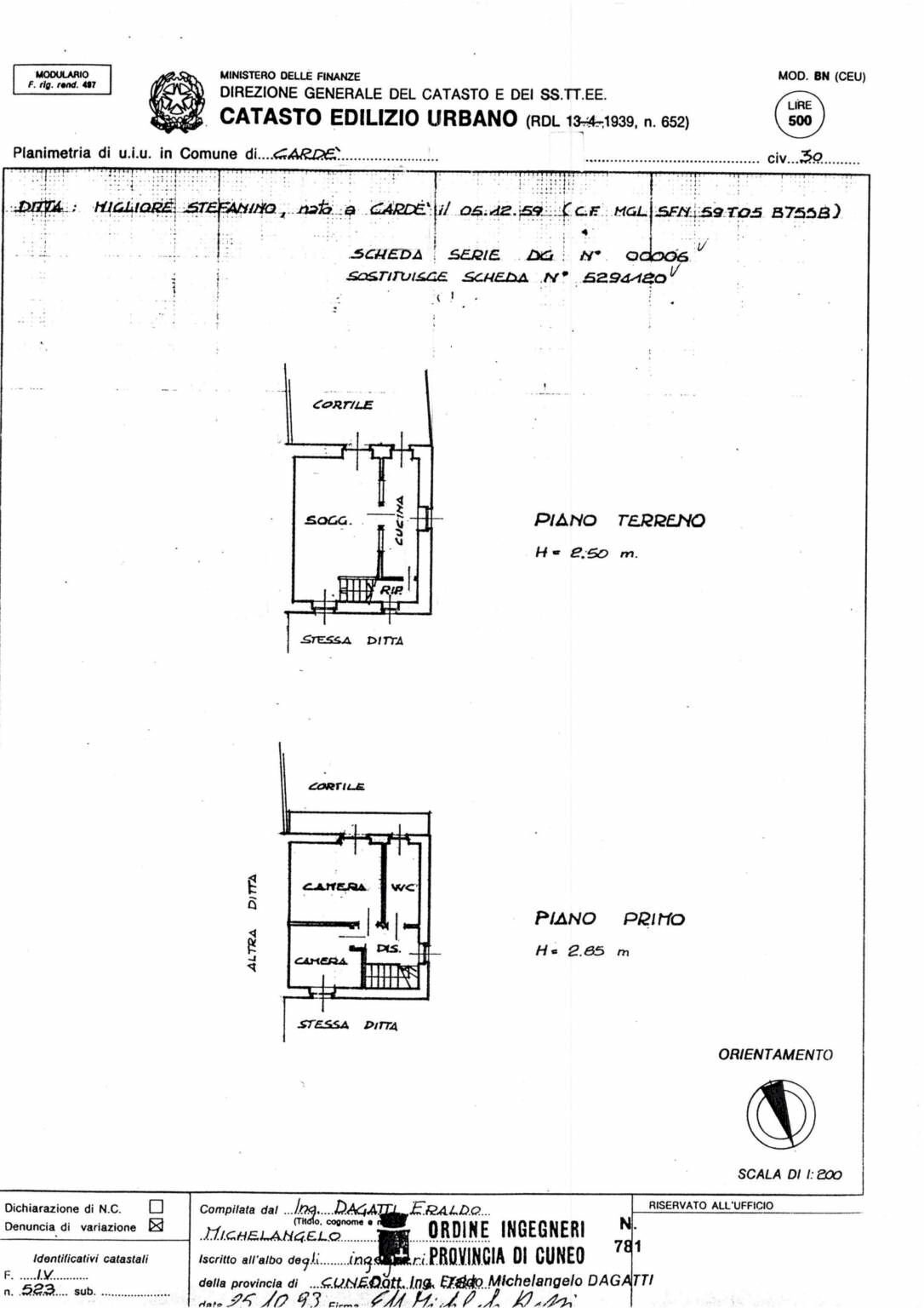 Terraced Villa via Manero, 30, Cardè - floor plans 1
