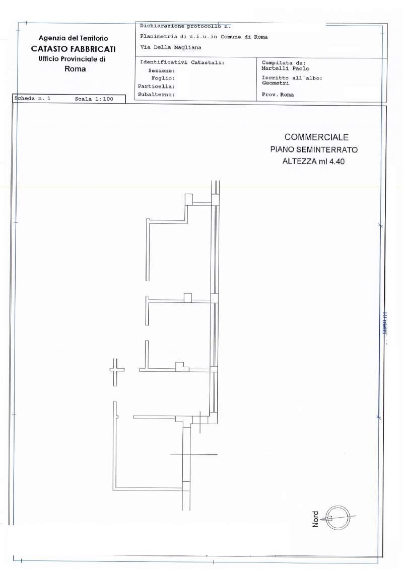 pln del c1. jpg - Locale Commerciale via DELLA MAGLIANA, Roma - planimetria 1