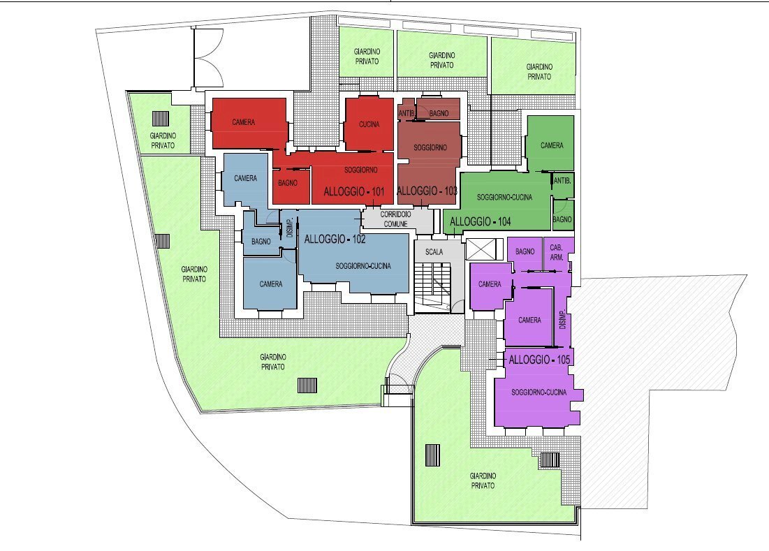 Three-room apartment Frazione Beguda, Borgo San Dalmazzo - floor plans 1