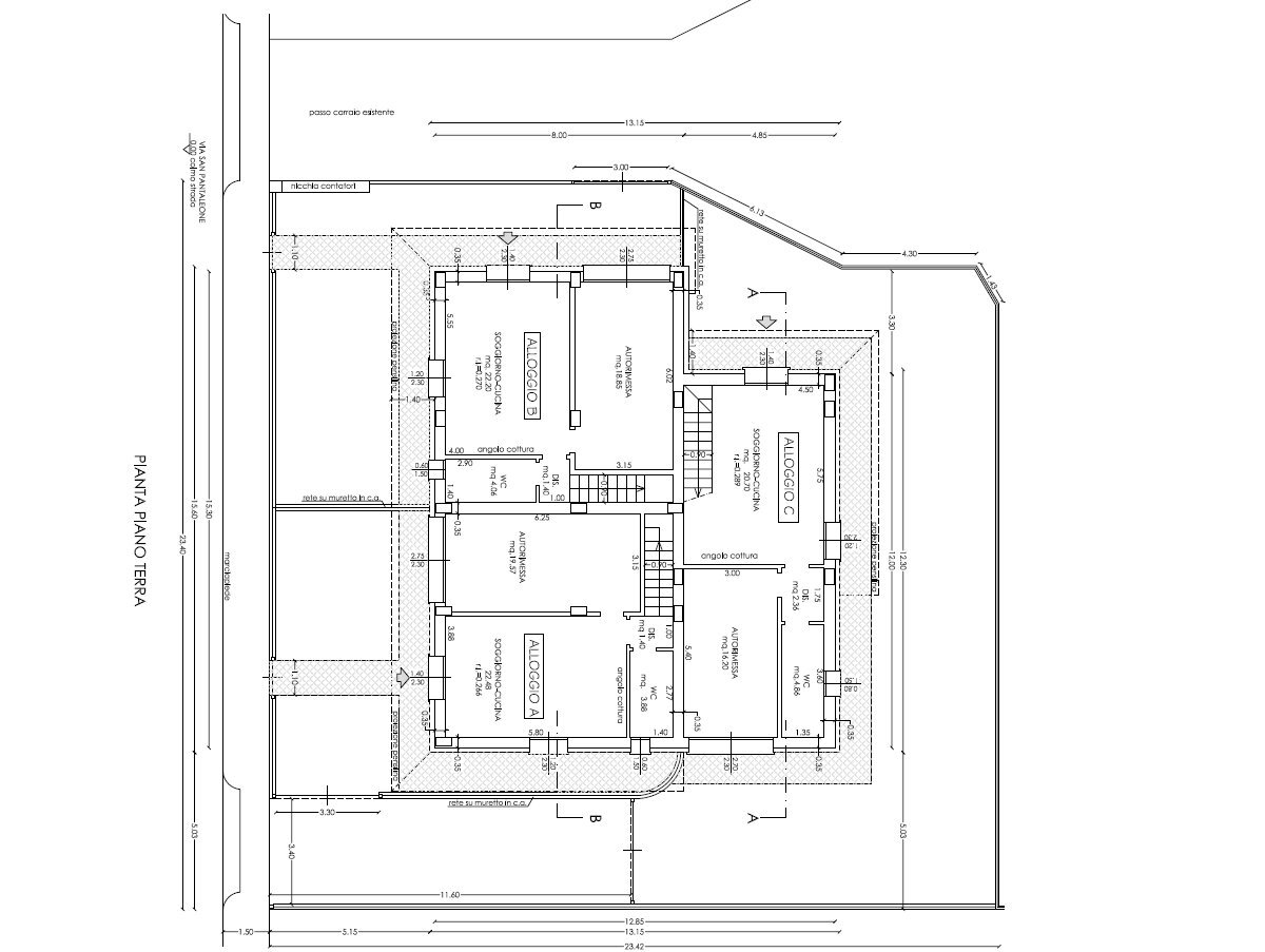 Villa a Schiera Ravenna - planimetria 1