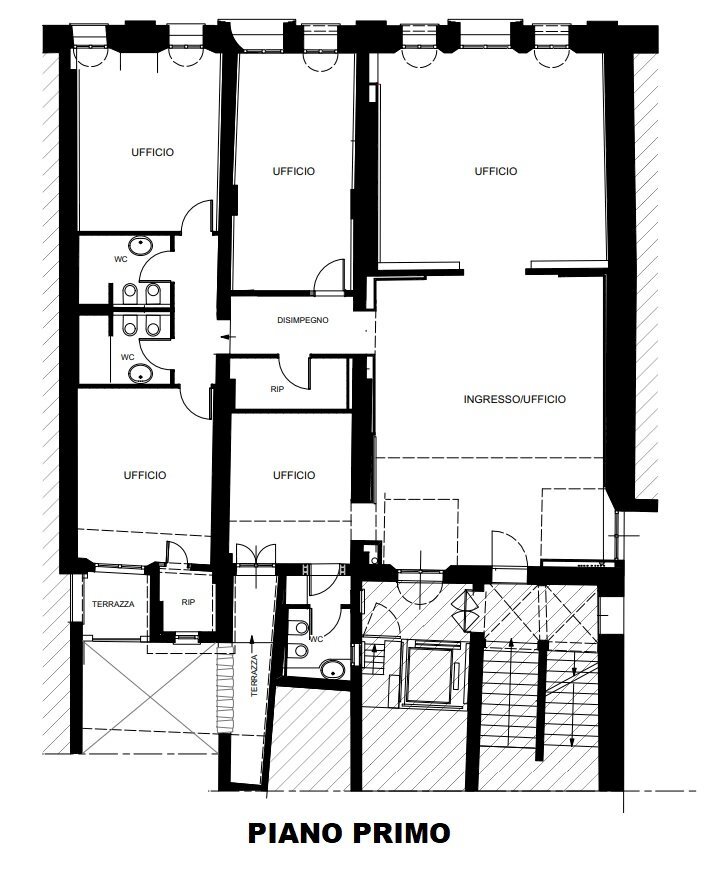 Ufficio via Pescherie Vecchie, 1, Bologna (zona Centro Storico) - planimetria 1