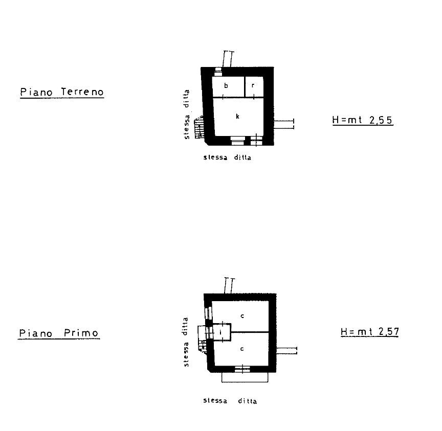Semi-detached house Borgata Grangie, Pradleves - floor plans 1