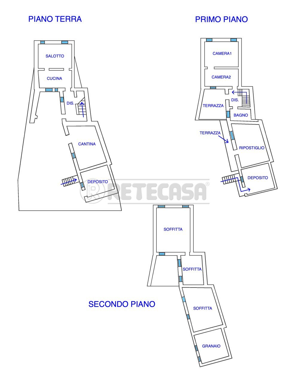 PLANIMETRIA - Villa VICOLO BASSETTI 4, Torreano - floor plans 1