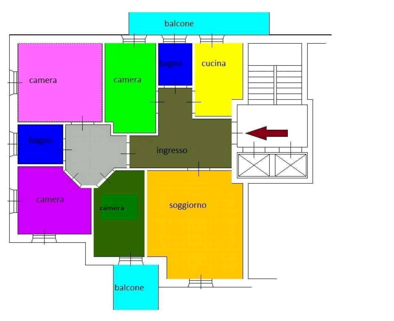 Appartamento via Marsala, 14, Gallarate - planimetria 1