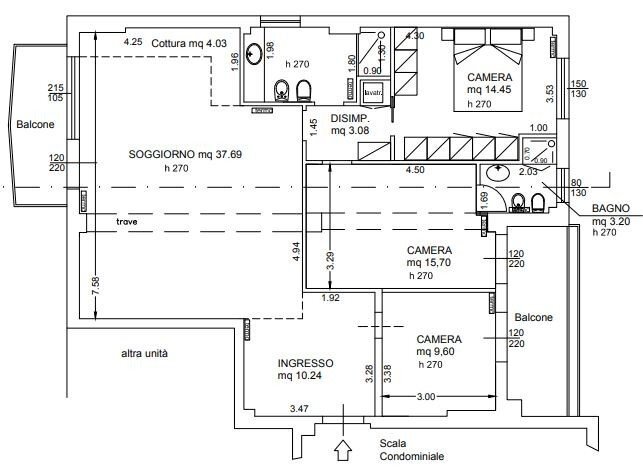 Apartment Riccione - floor plans 1