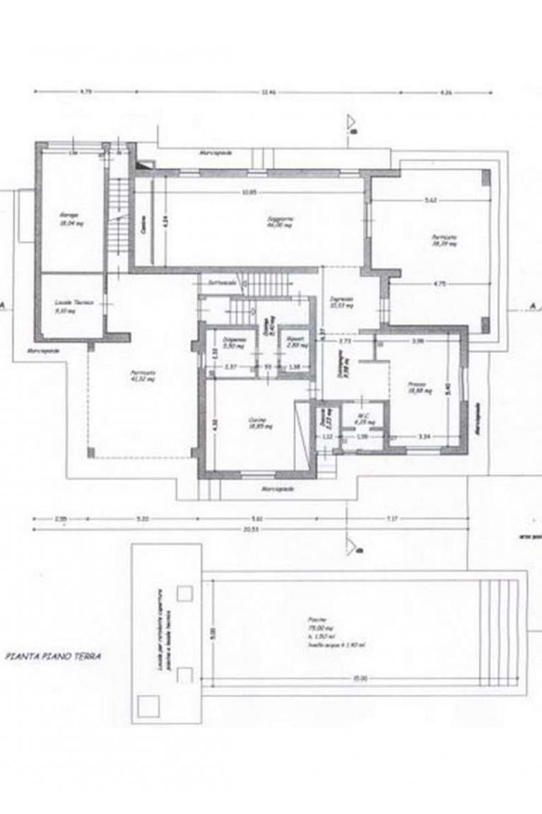 Villa via Carlo Carrà, Forte dei Marmi - floor plans 1