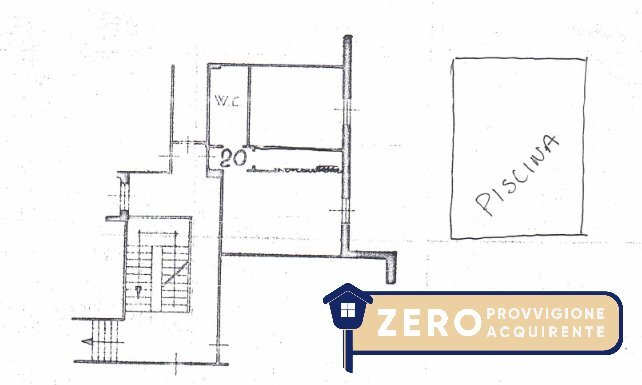 PLANIMETRIA  - Bilocale via Queirolo, Rapallo - planimetria 1