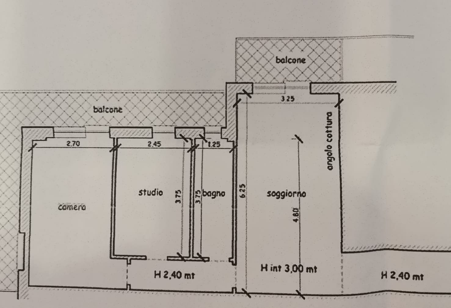 PLANIMETRIA - Trilocale via Somalia, Santa Margherita Ligure - planimetria 1