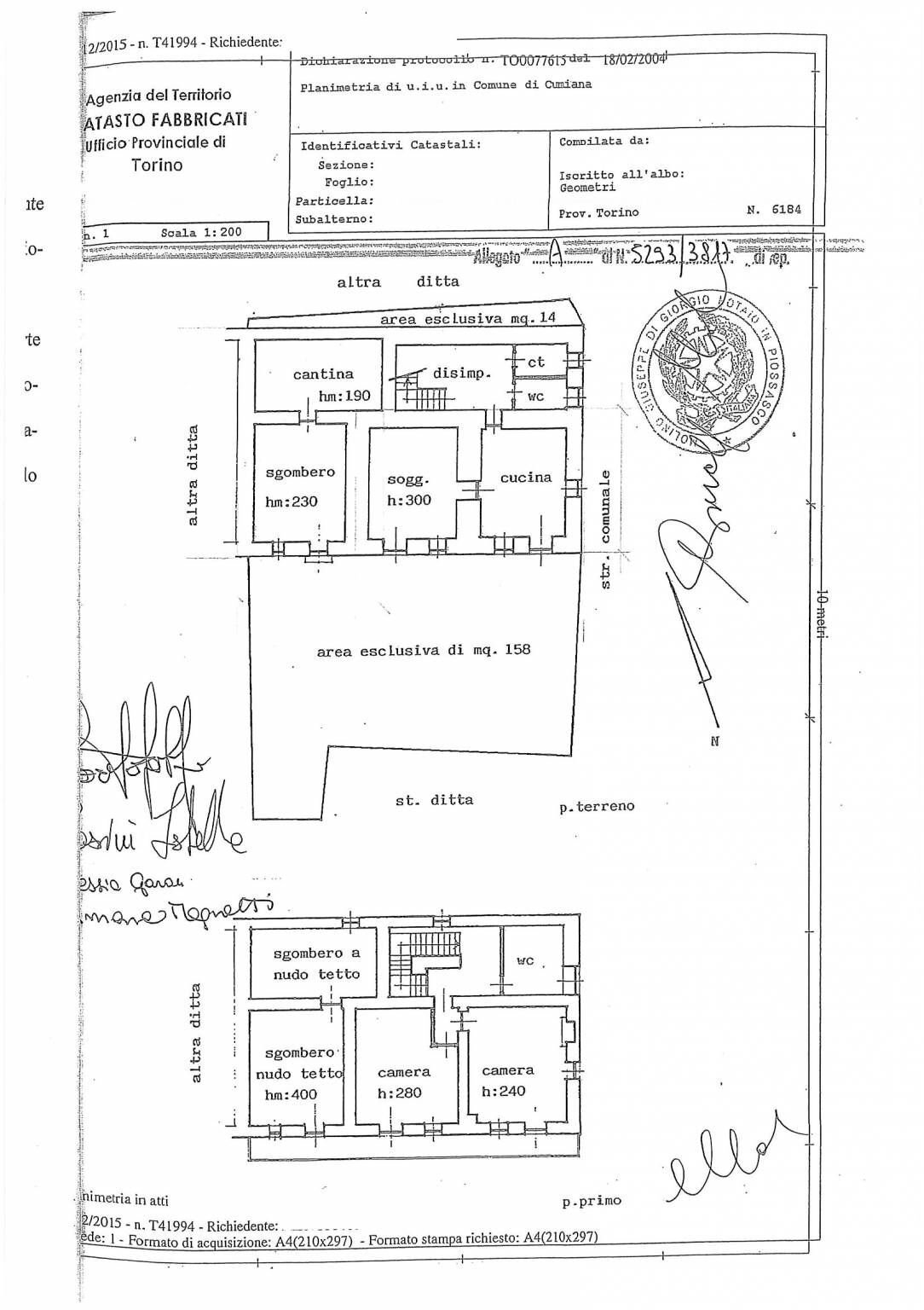 Rustico via Giaveno, 88/13, Cumiana - planimetria 1