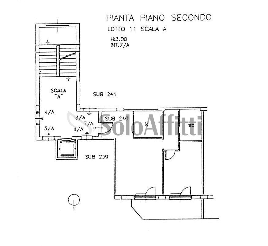 pln - Two-room apartment Via Piave, Napoli (neighborhood Soccavo) - floor plans 1