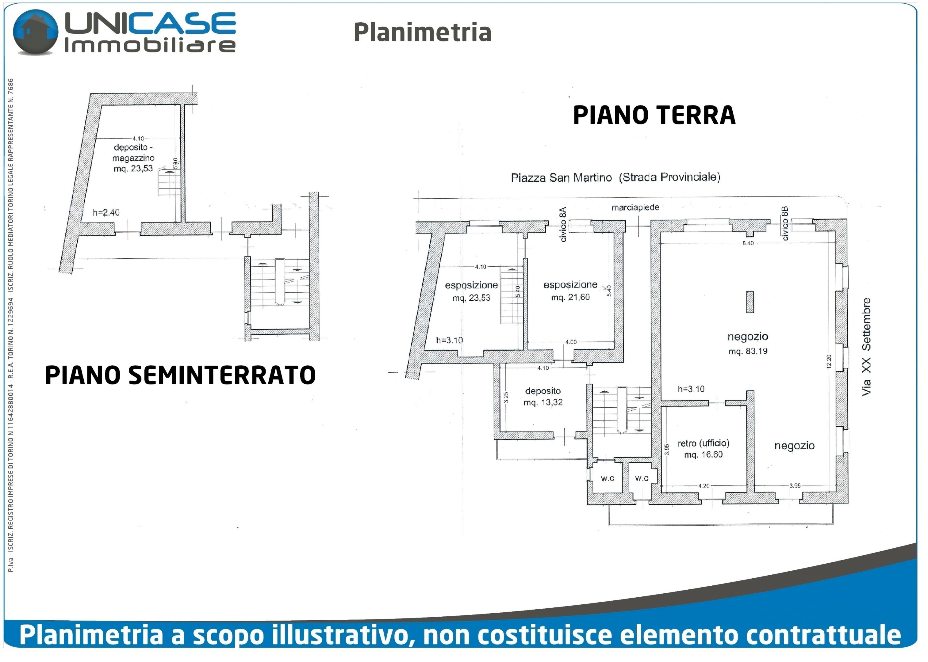 Planimetria negozio - Piante e Fiori piazza San Martino, 8, Torre Pellice - planimetria 1