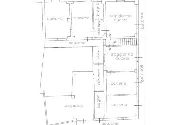 planimetria primo piano - Rustico via Gaetano Gandolfi, 9, Monastero di Vasco - foto 20