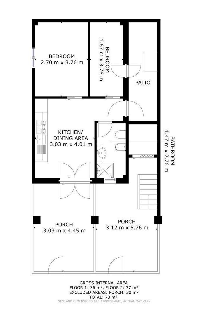Independent house Salve - floor plans 1