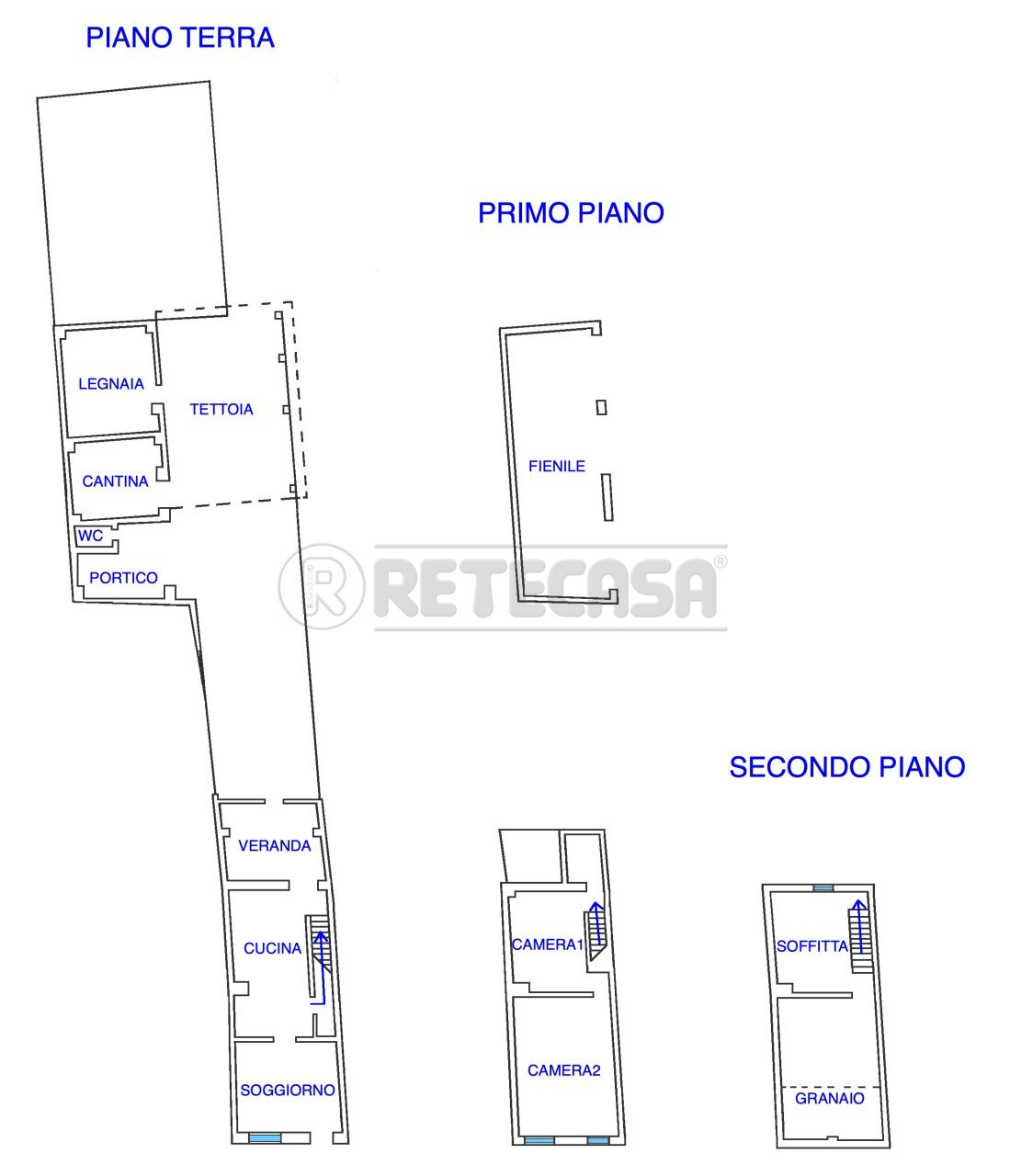 PLANIMETRIA - Porzione di casa PIAZZA 4 NOVEMBRE 16, Visco - planimetria 1