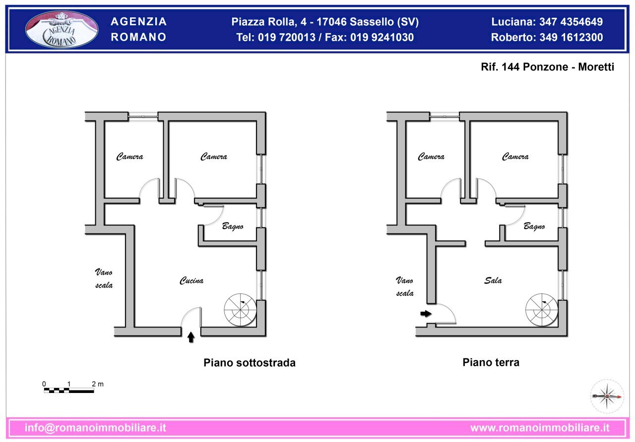 Rif 144 Ponzone - Moretti plan.jpg - Porzione di casa Ponzone - planimetria 1