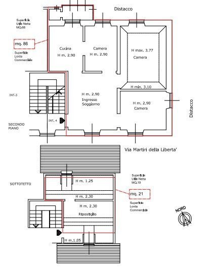 Appartamento via Martiri della Libertà, Campomorone - planimetria 1