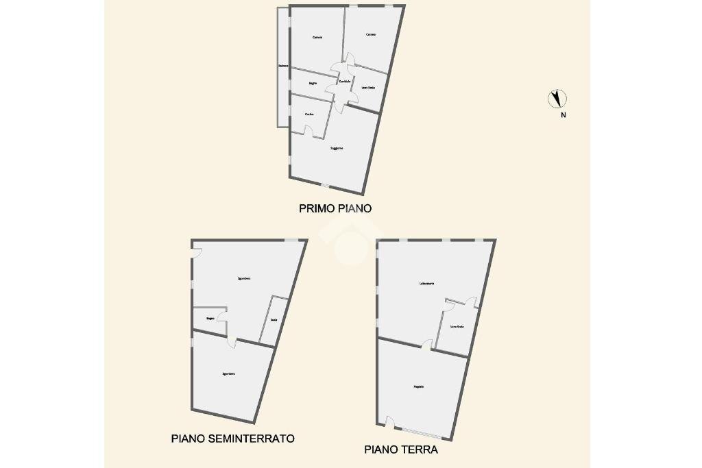 Casa semi indipendente Piazza Umberto I, Costigliole d'Asti - planimetria 1