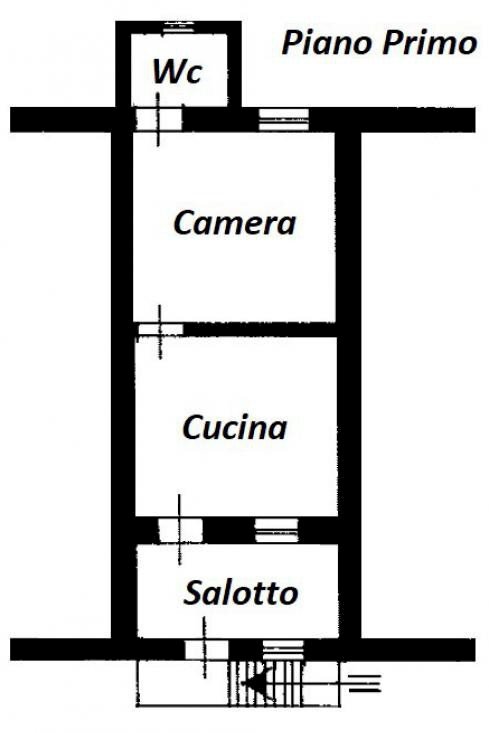 Independent house via Roma, 36/c, Monastero di Vasco - floor plans 1