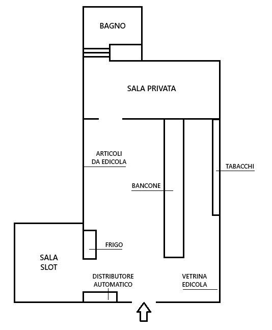 Bar - Tabacchi - Ricevitoria Ruffano - planimetria 1