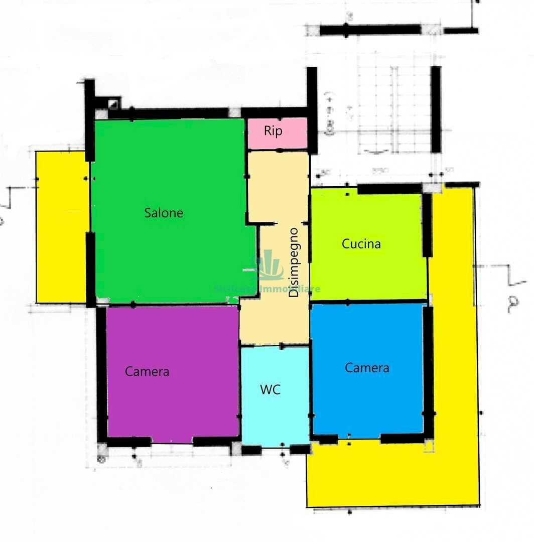 Quadrilocale Via Paolo Borsellino 20, Capaci - planimetria 1