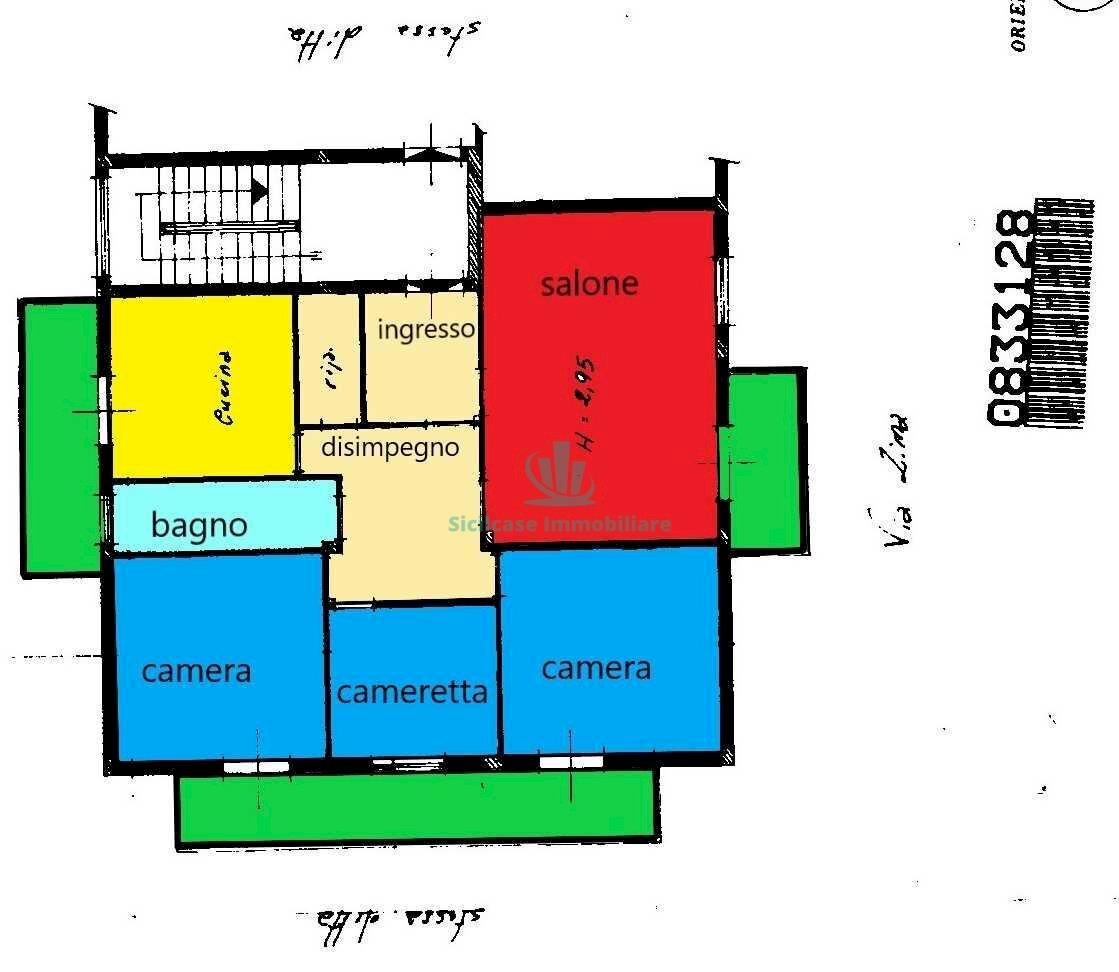 Appartamento via Zima 15, Capaci - planimetria 1