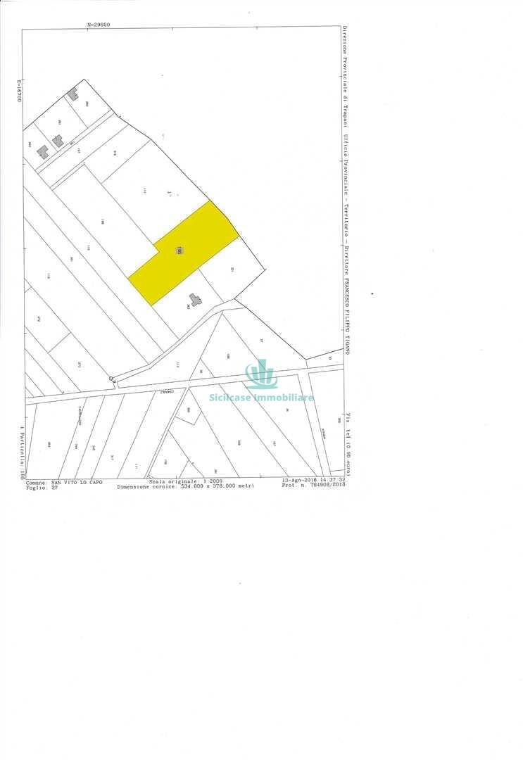 Terreno edificabile Via Calazza 81, San Vito Lo Capo - planimetria 1