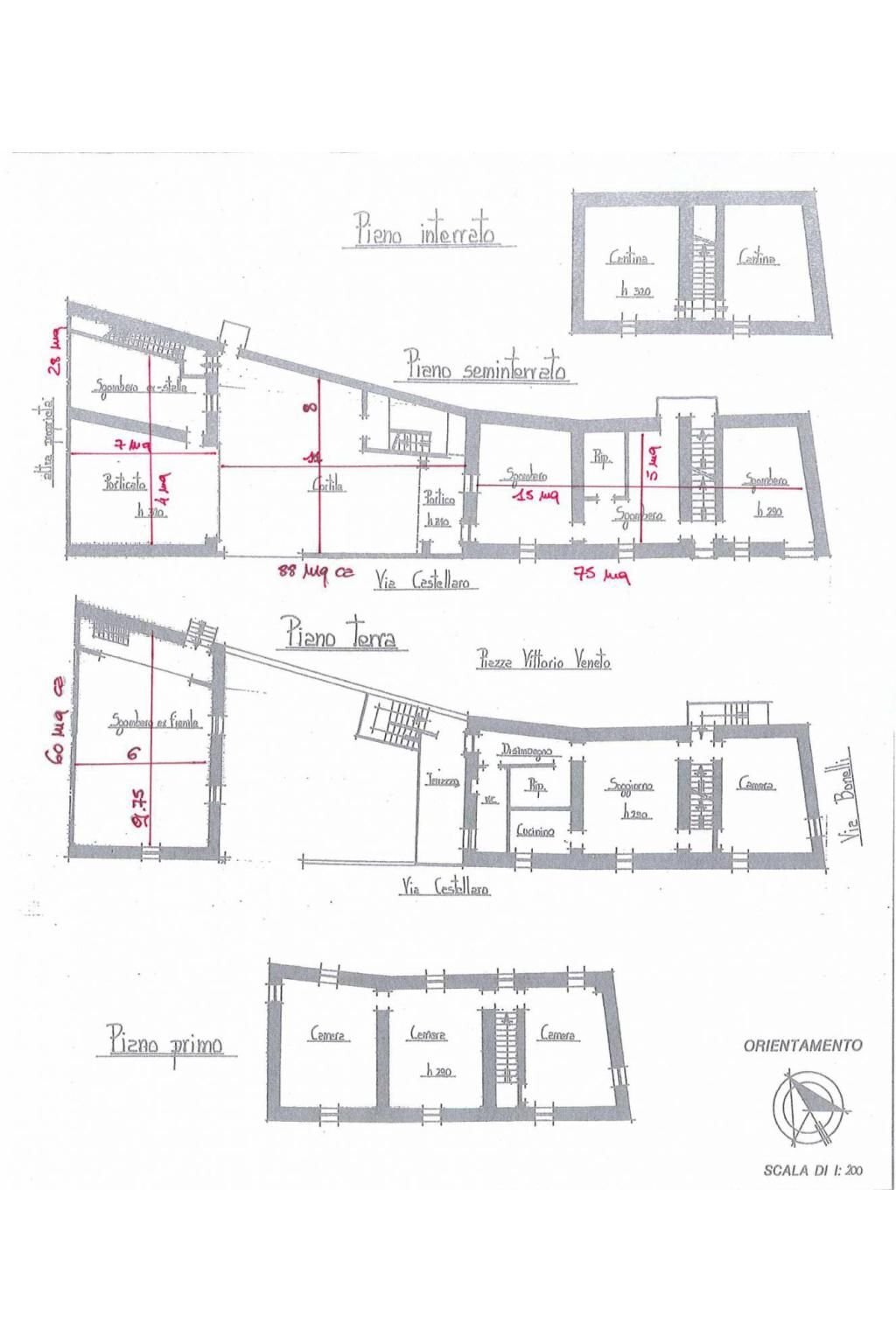 Villa piazza Vittorio Veneto, 1, Rosignano Monferrato - planimetria 1