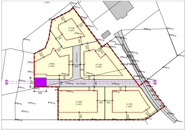 Terreno edificabile via Vecchia di Montefallonio, Peveragno - planimetria 1