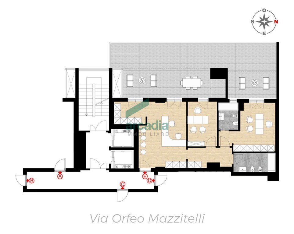 Tipologia E.jpg - Office Via Orfeo Mazzitelli 45, Bari - floor plans 1