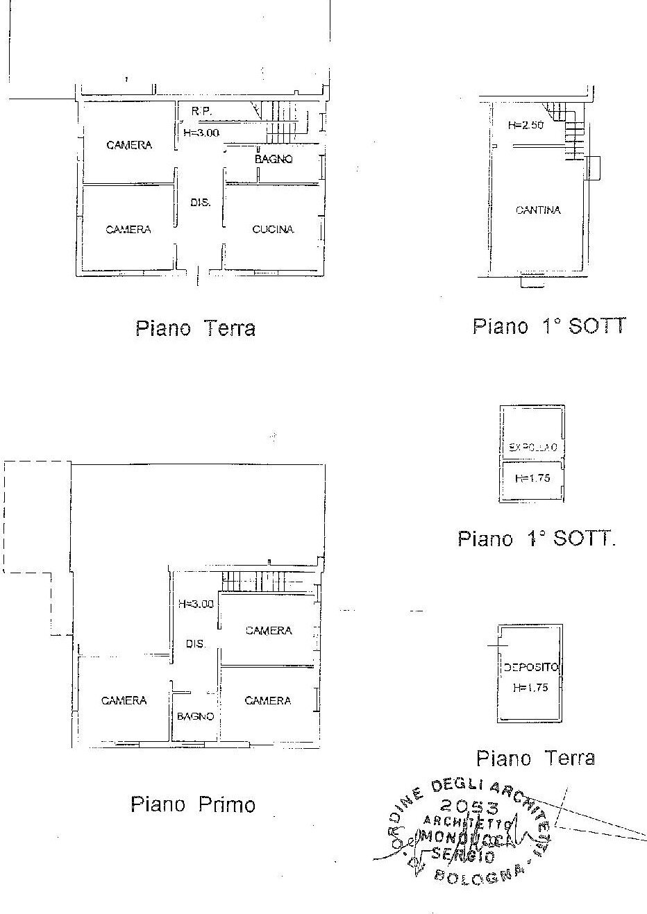 planimetria appartamento - Casa Colonica Via PIEVE SANT'ANDREA, 2, frazione Monte Catone, Imola - planimetria 1