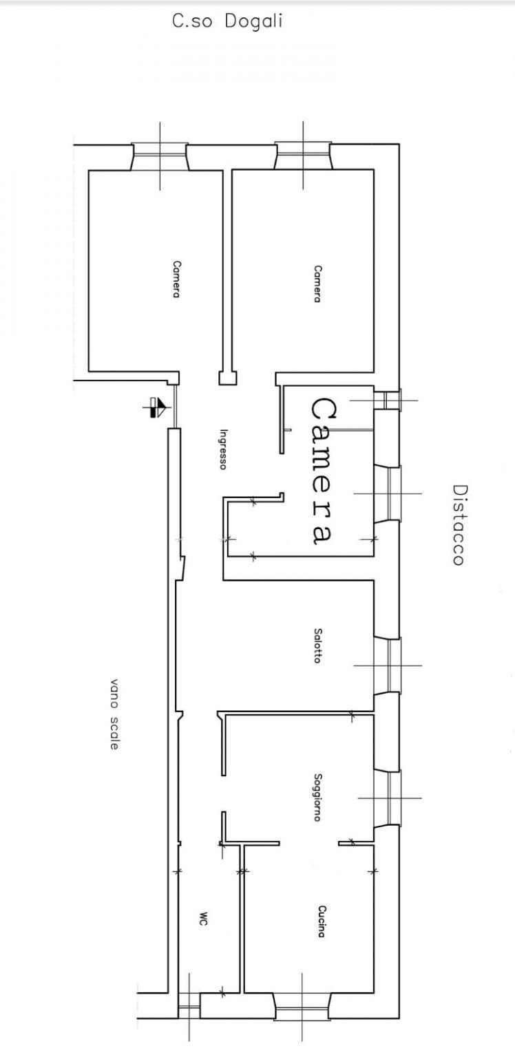 Appartamento corso Dogali, Genova - planimetria 1