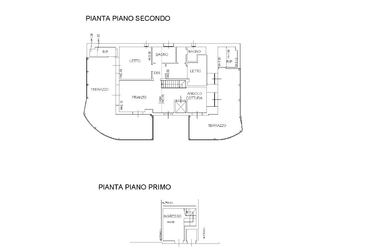 Attic Cervia - floor plans 1