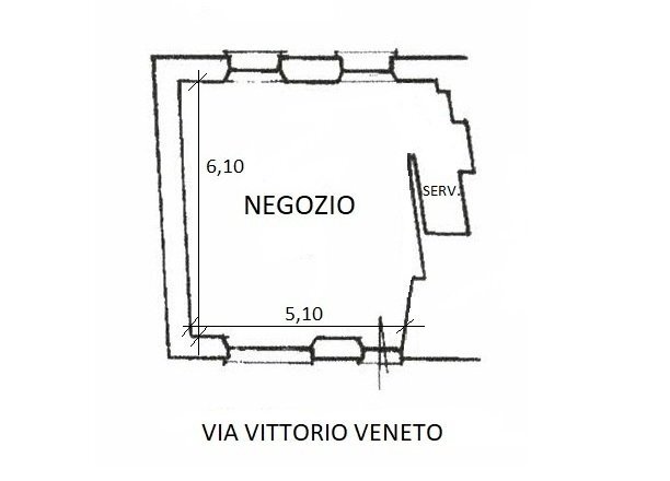 Piantina.jpg - Locale Commerciale Uscio - planimetria 1