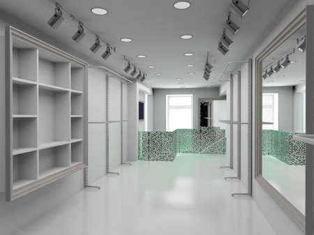 4381759-modern-interior-design-di-negozio-3d-rende - Locale Commerciale Piazza Santa Maria, Lucca - foto 1