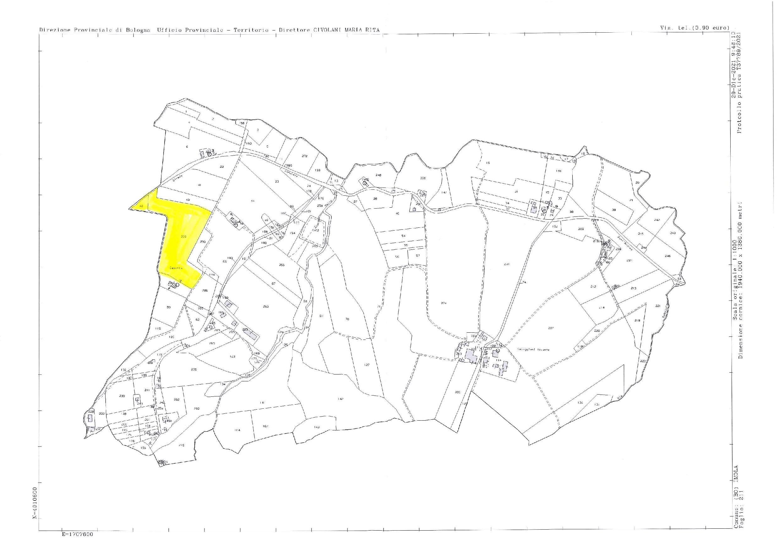 planimetria  - Terreno agricolo Via PIEVE SANT'ANDREA, Imola - planimetria 1
