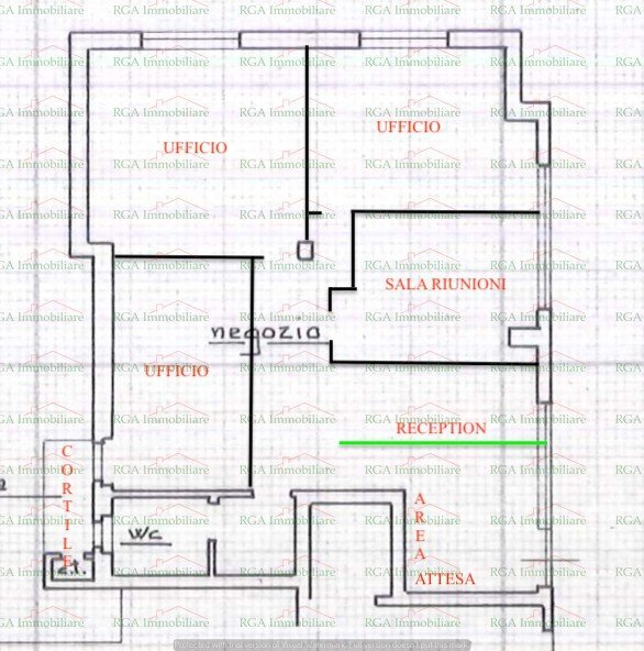 Negozio via Achille Muzio, 26, Bergamo - planimetria 1