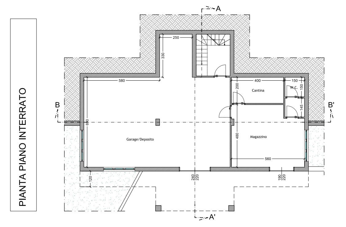 piano seminterrato.PNG - Independent house Strada Comunale Belvedere Castellone 22, Anagni - photo 3