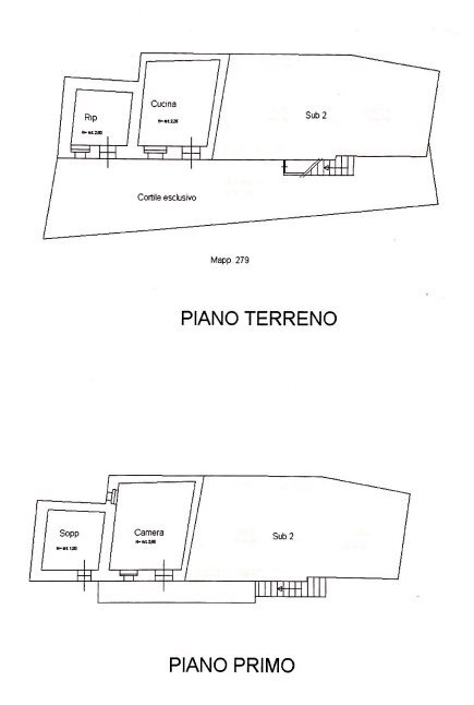 Rustico Borgata Bodino, 4, Bernezzo - planimetria 1