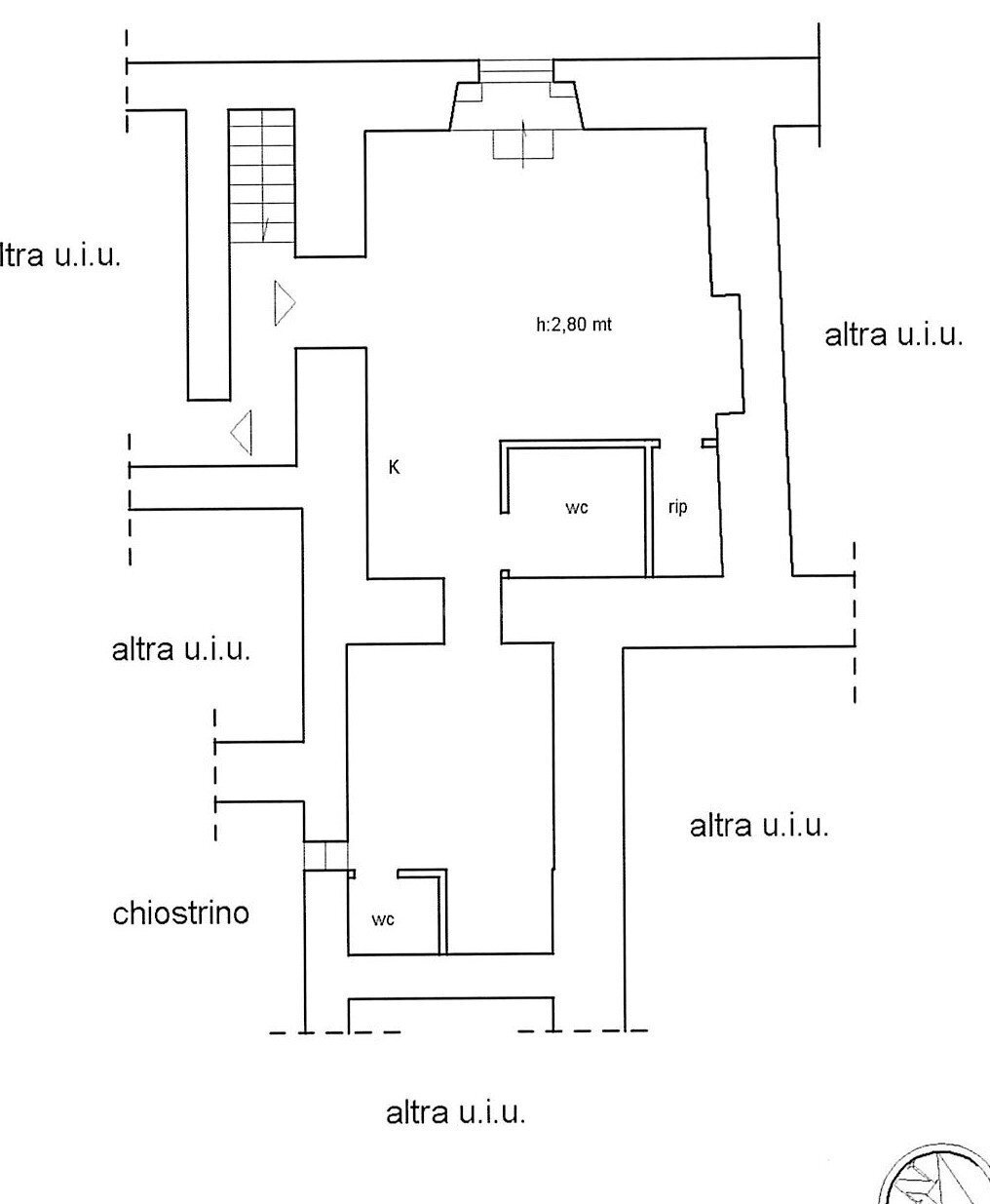Planimetria.jpg - Bilocale Salita Pontecorvo, Napoli (zona Montecalvario) - planimetria 1