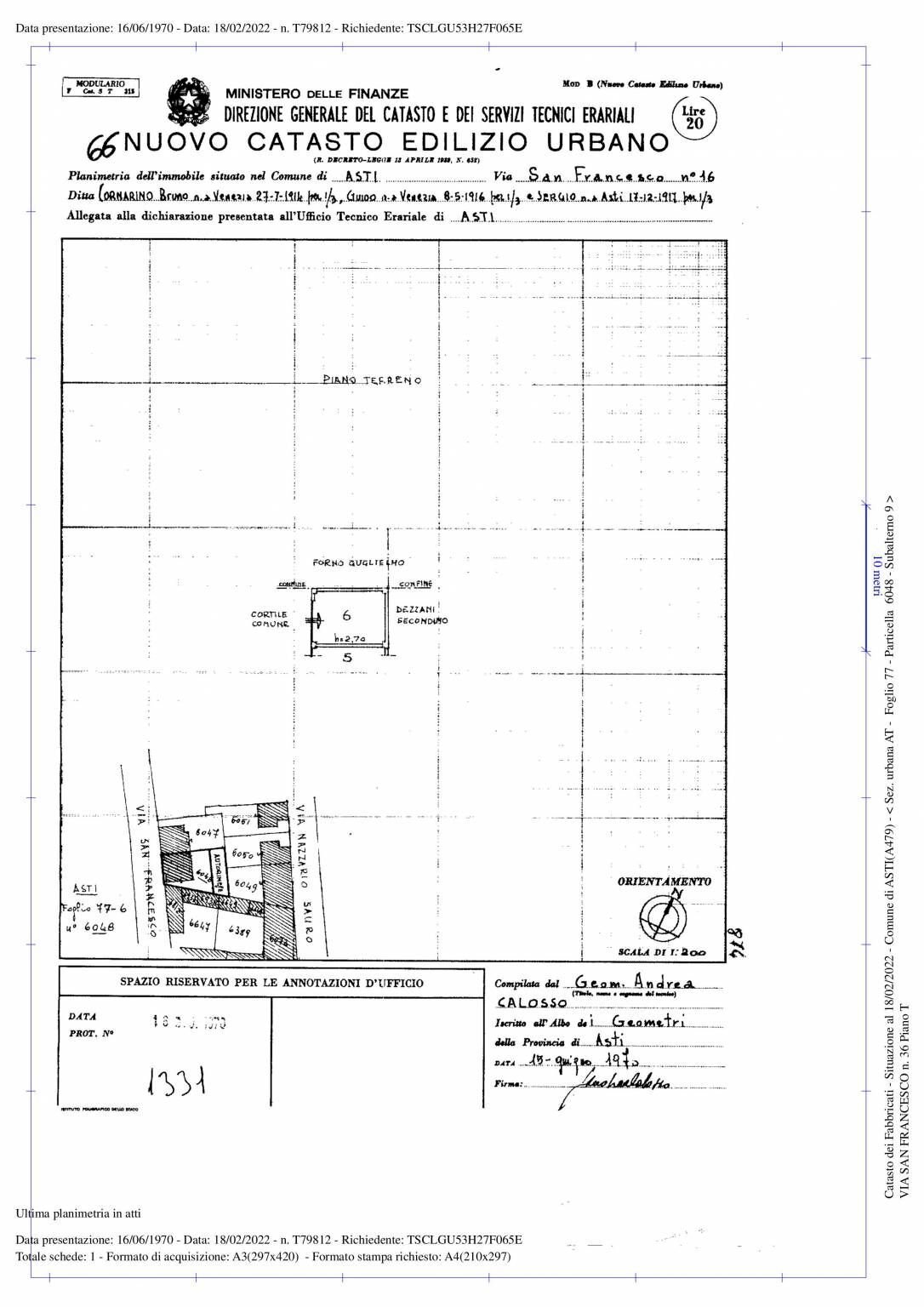 Box via San Francesco, 36, Asti - planimetria 1