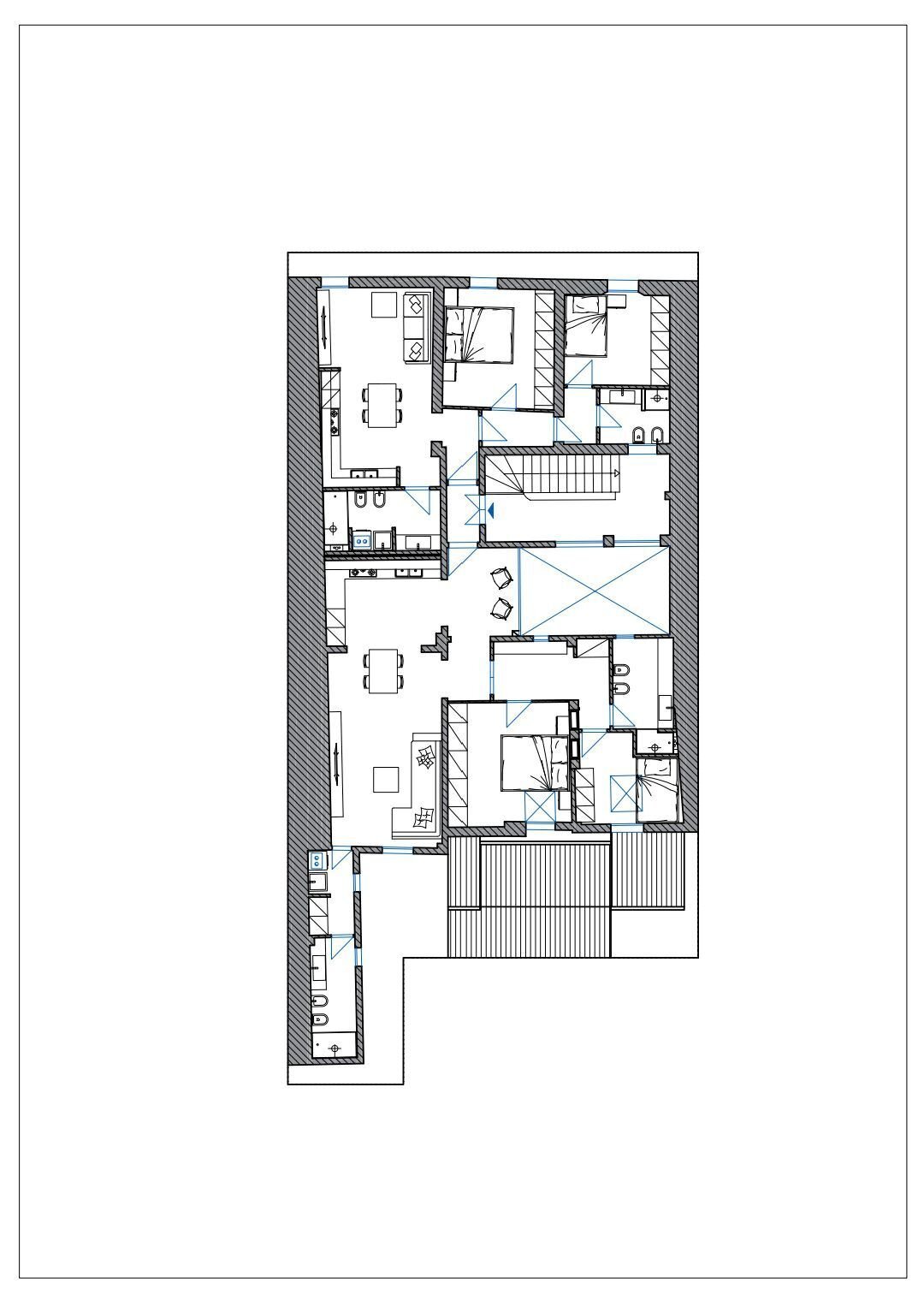 Attico piazza San Domenico, Bologna (zona Colli) - planimetria 1
