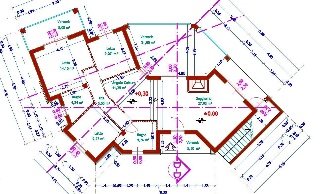 Villa via Enrico Berlinguer, Torpè - planimetria 1