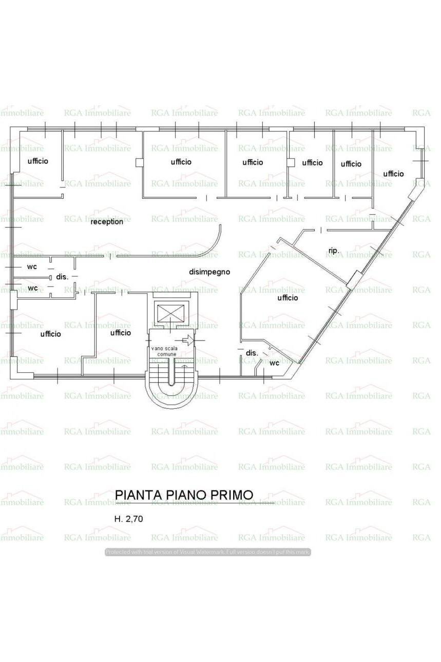 Office via Portico, 13, Bergamo - floor plans 1