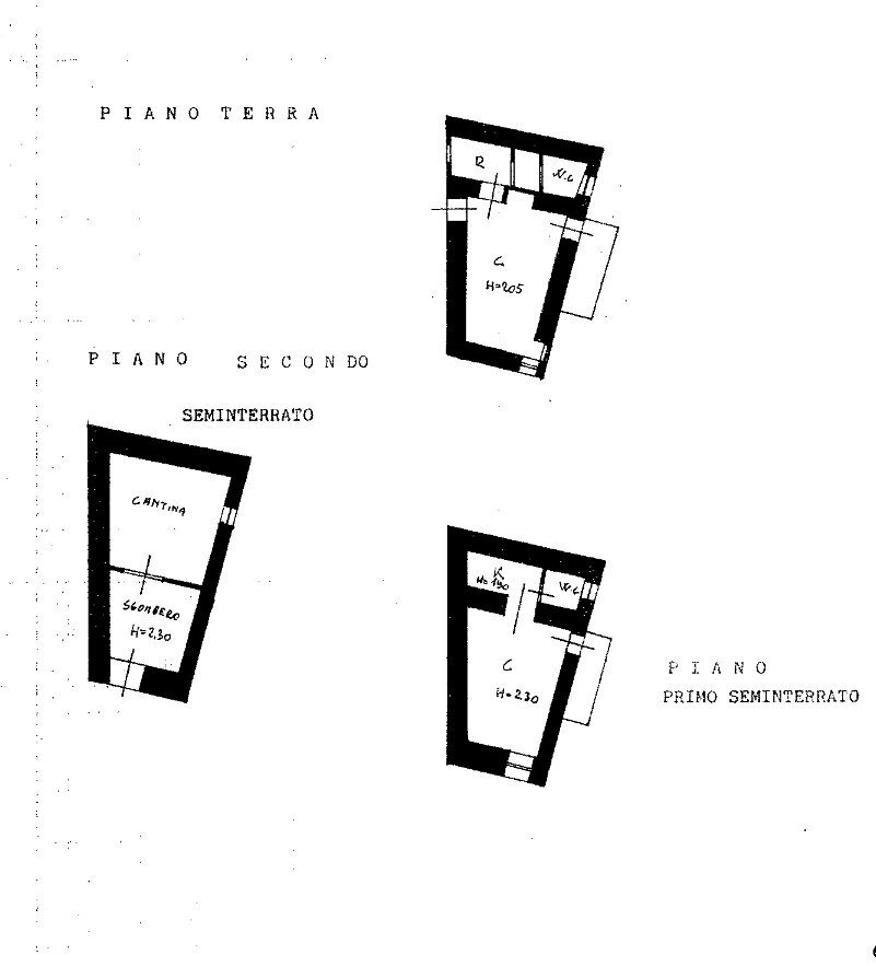 Casa semi indipendente Via Capoluogo, Snc, Canosio - planimetria 1