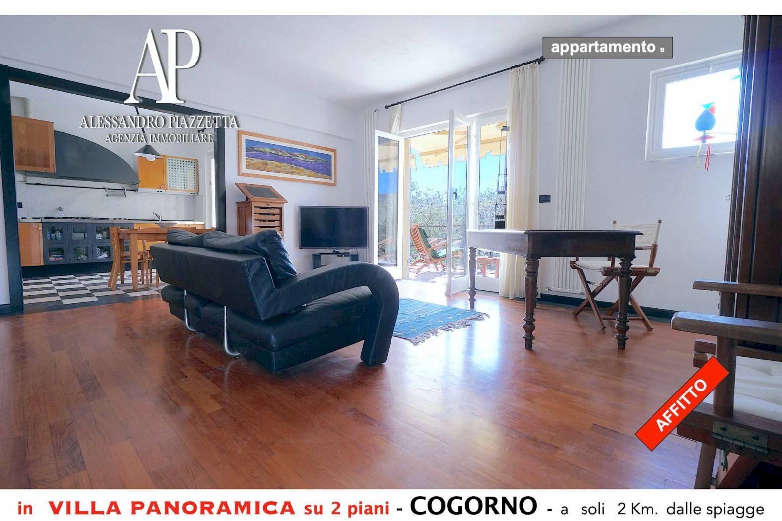 Ampio e luminoso soggiorno - Trilocale Cogorno - foto 3