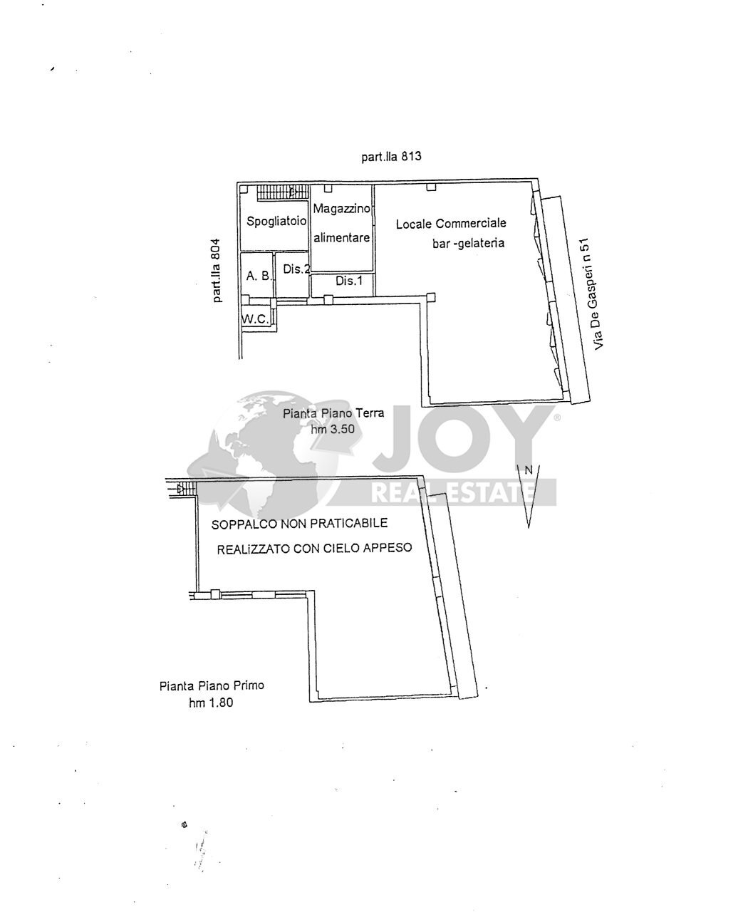 PIANTINA X SITO .jpg - Commercial Premises via alcide de gasperi 51, Carmiano - floor plans 1