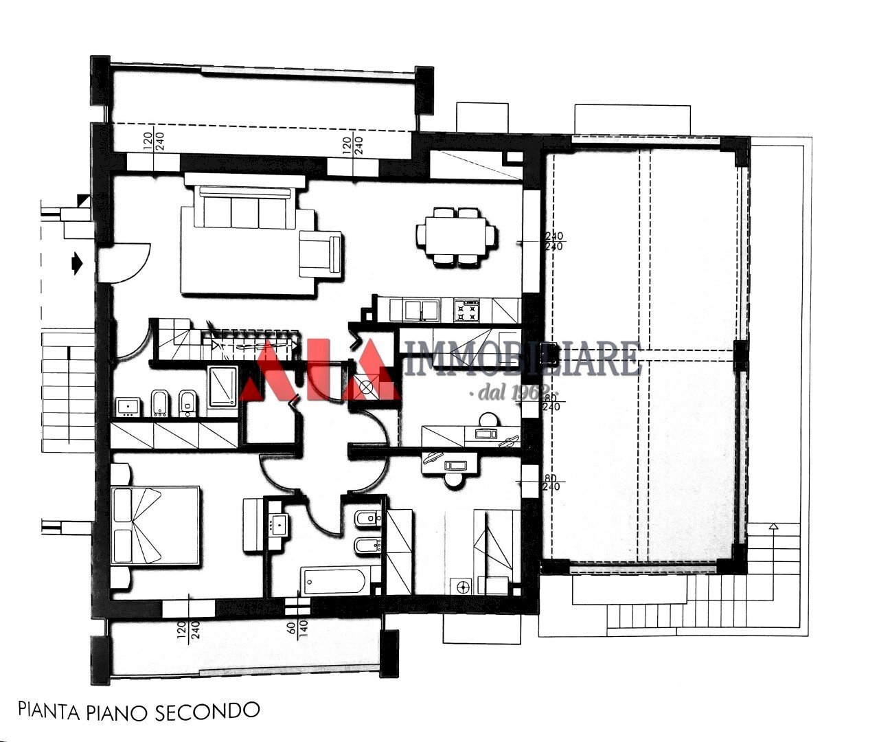 Planimetria 1 - Attico Via Valdera Sud, Pontedera - planimetria 1