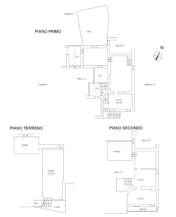 Rustic Via RIO, 14, San Damiano Macra - floor plans 1